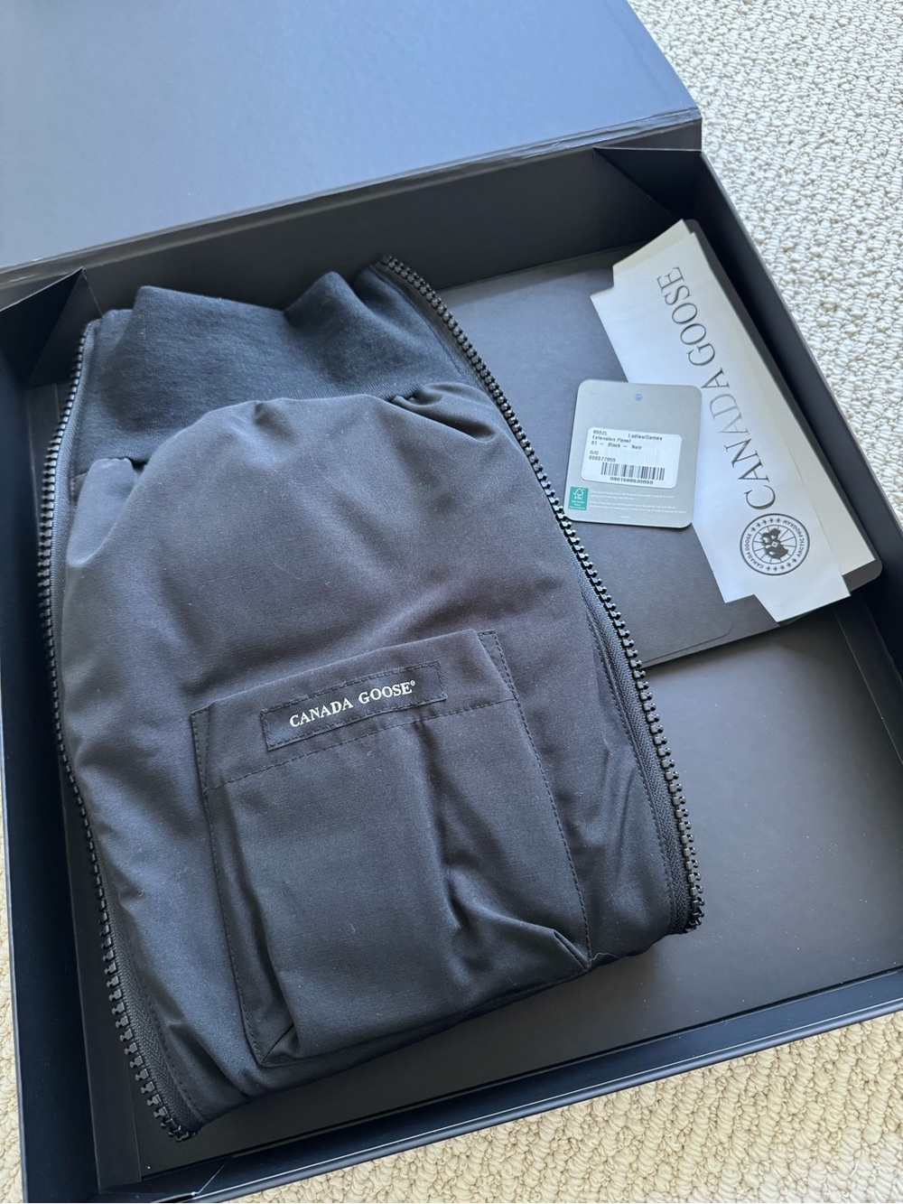 Canada Goose Black Zip-Front Hooded Parka